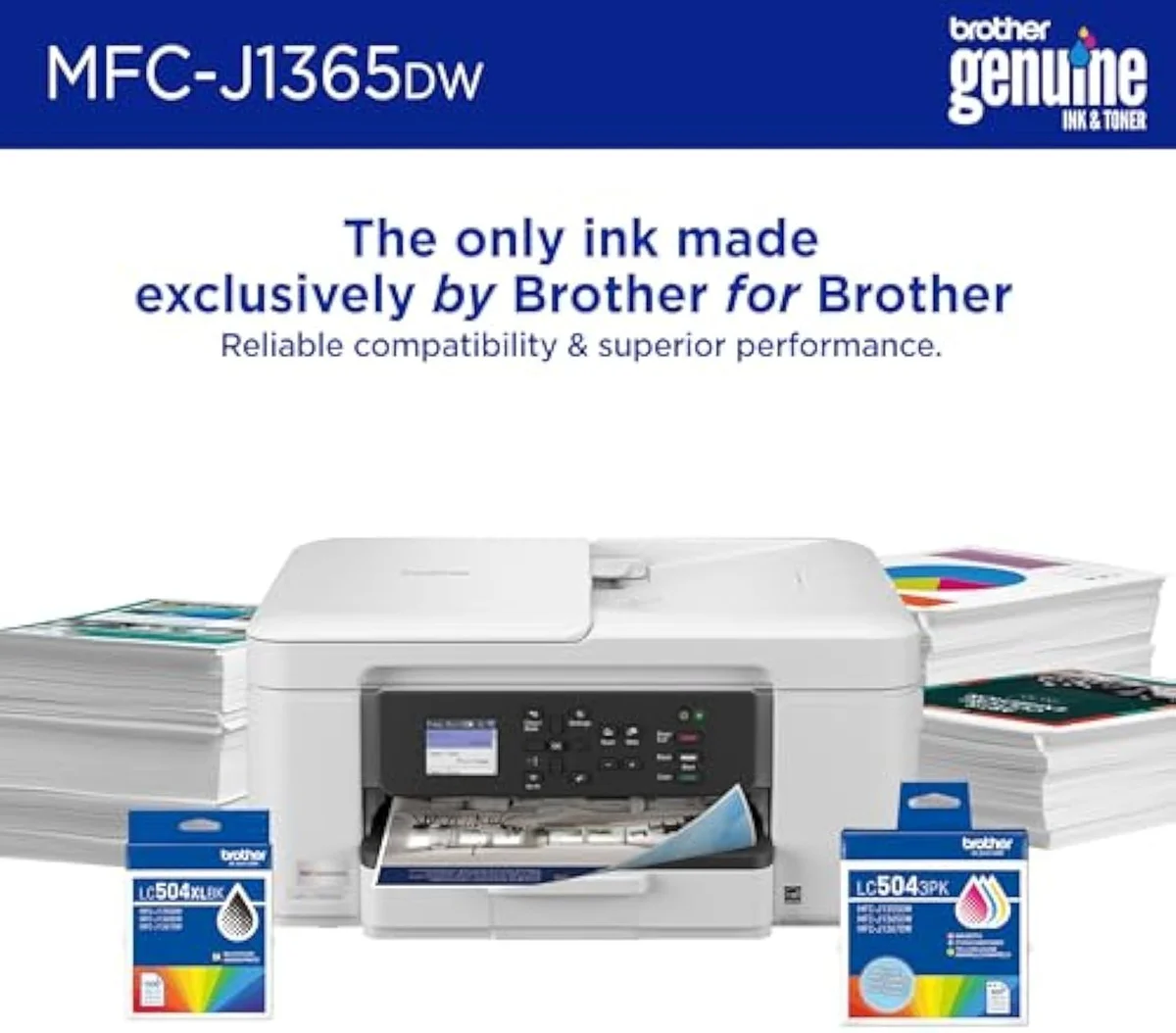 Brother INKvestment 1365 wireless colour all-in-one inkjet printer on a home-office desk