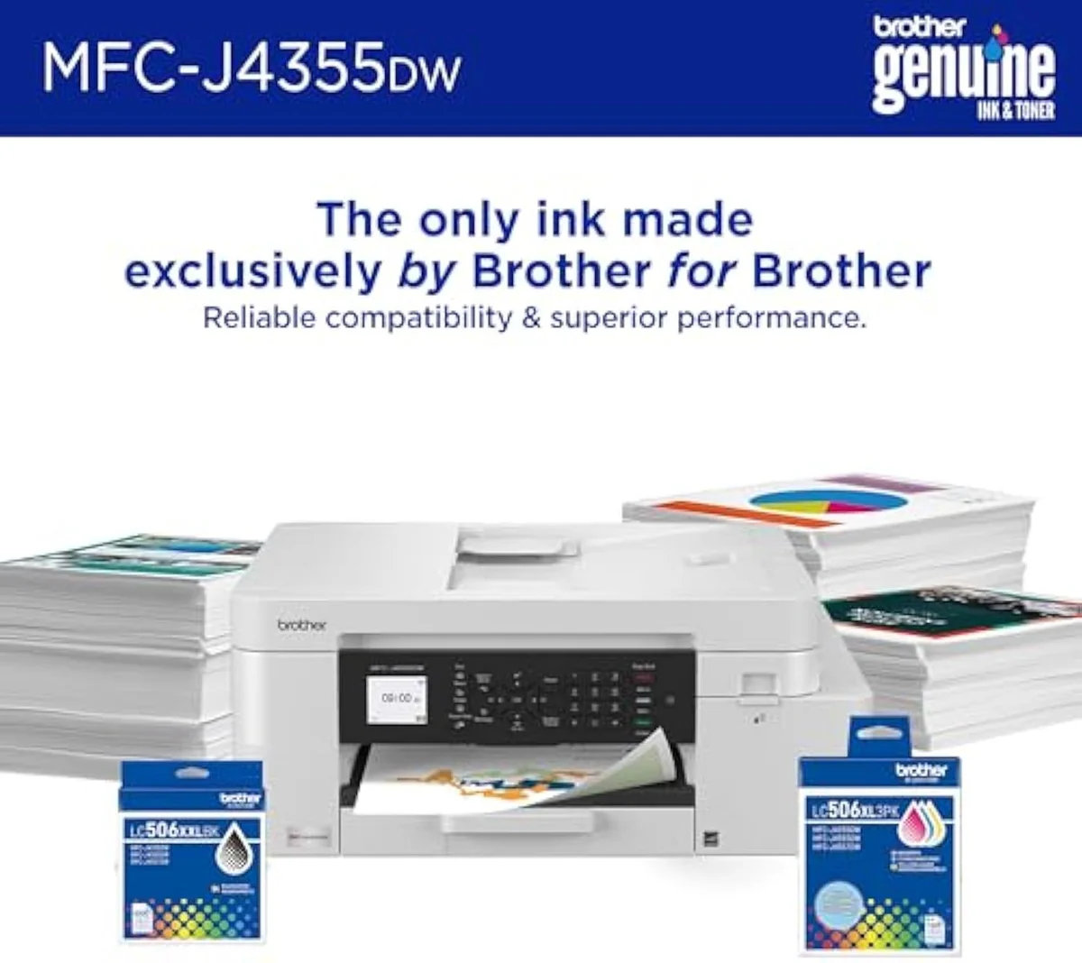 Brother INKvestment 4355 high-capacity-cartridge wireless inkjet all-in-one printer