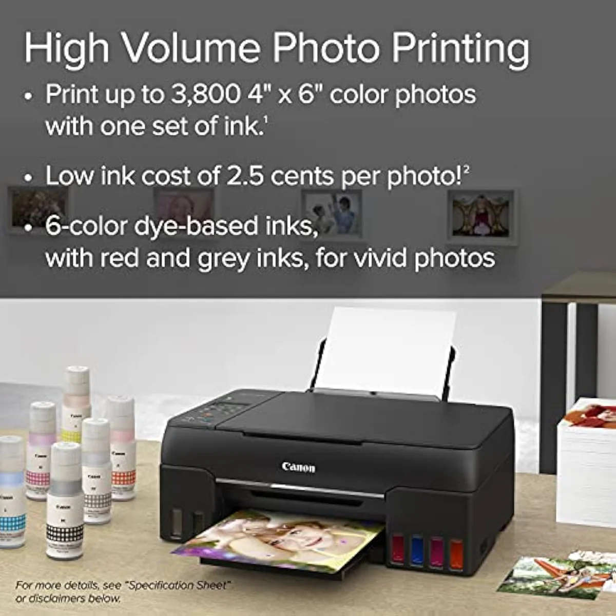 Canon PIXMA G620 Wireless MegaTank Photo All-in-One Printer [Print — value pick
