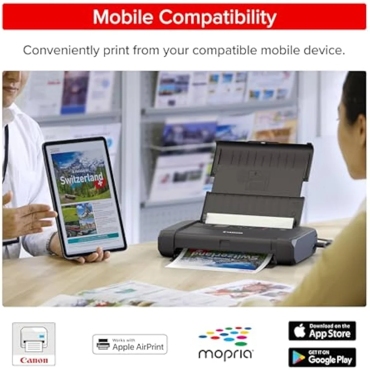 Canon PIXMA TR160 control panel and OLED display