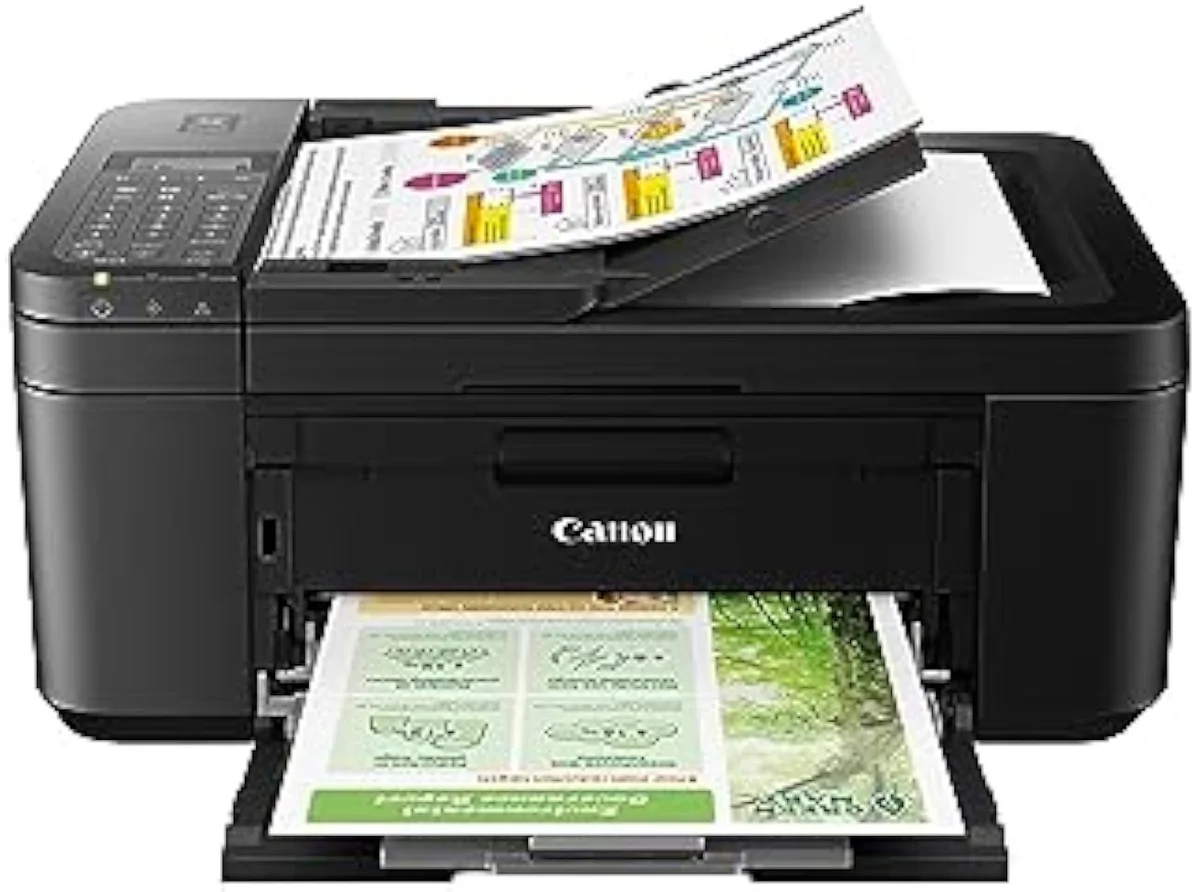 Canon PIXMA TR4720 budget all-in-one wireless inkjet printer with automatic document feeder, a common big-box-aisle pick