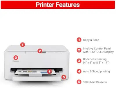 Canon PIXMA TS6520 Wireless Color Inkjet Printer Duplex Printing - view 3