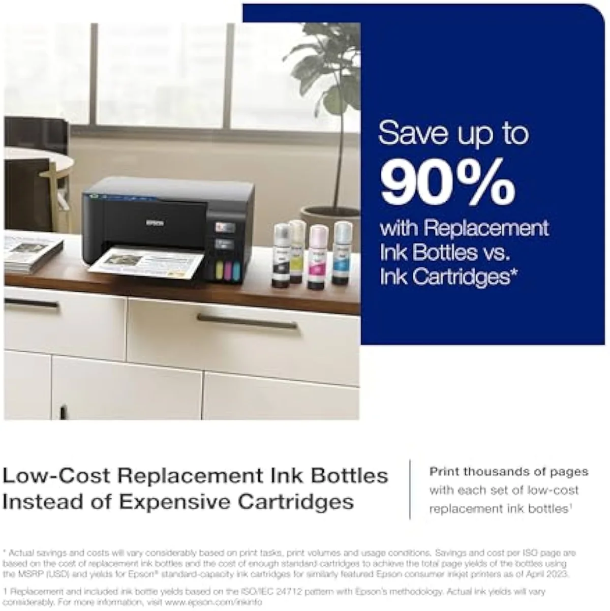 Epson® EcoTank ET-2400 Wireless Inkjet All-In-One Cartridge-Free Supertank Co… rear view