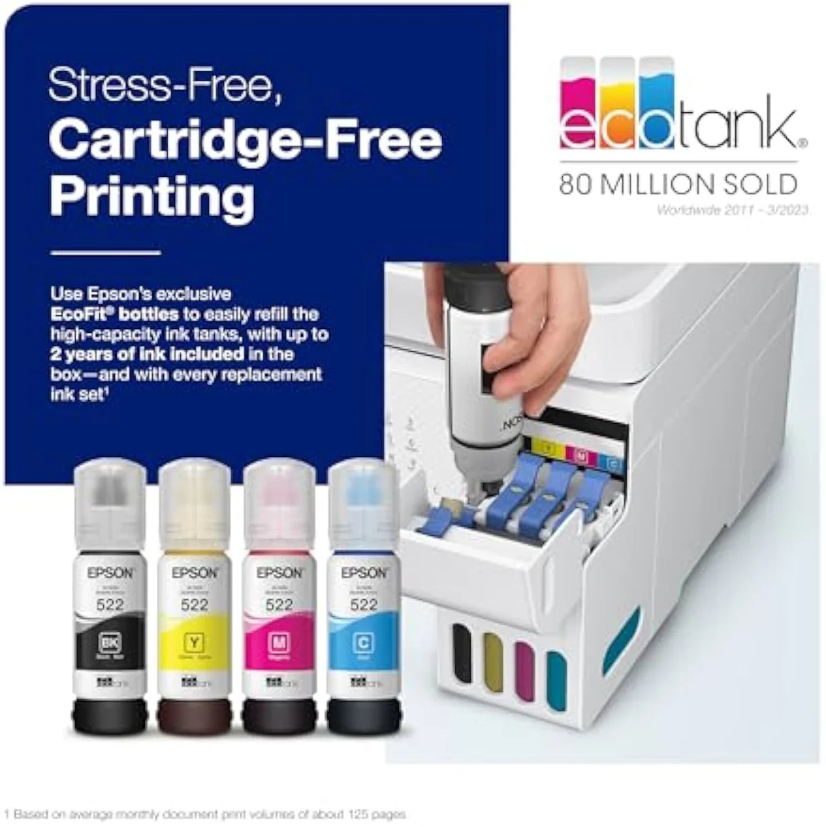 Epson EcoTank ET-4800 Wireless All-in-One Cartridge-Free Supertank Printer wi…