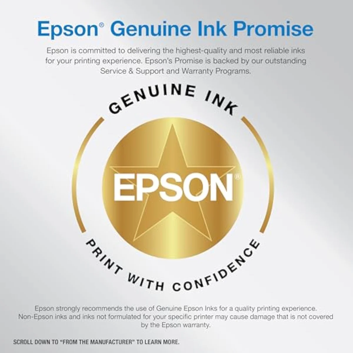 Epson EcoTank ET-4950 shown from the front, touchscreen and output tray visible
