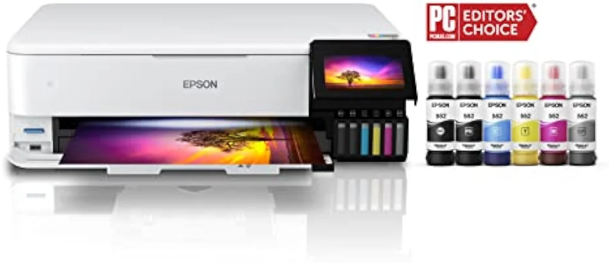 Epson EcoTank Photo ET-8550 Wireless Wide-Format Color All-in-One Supertank P…