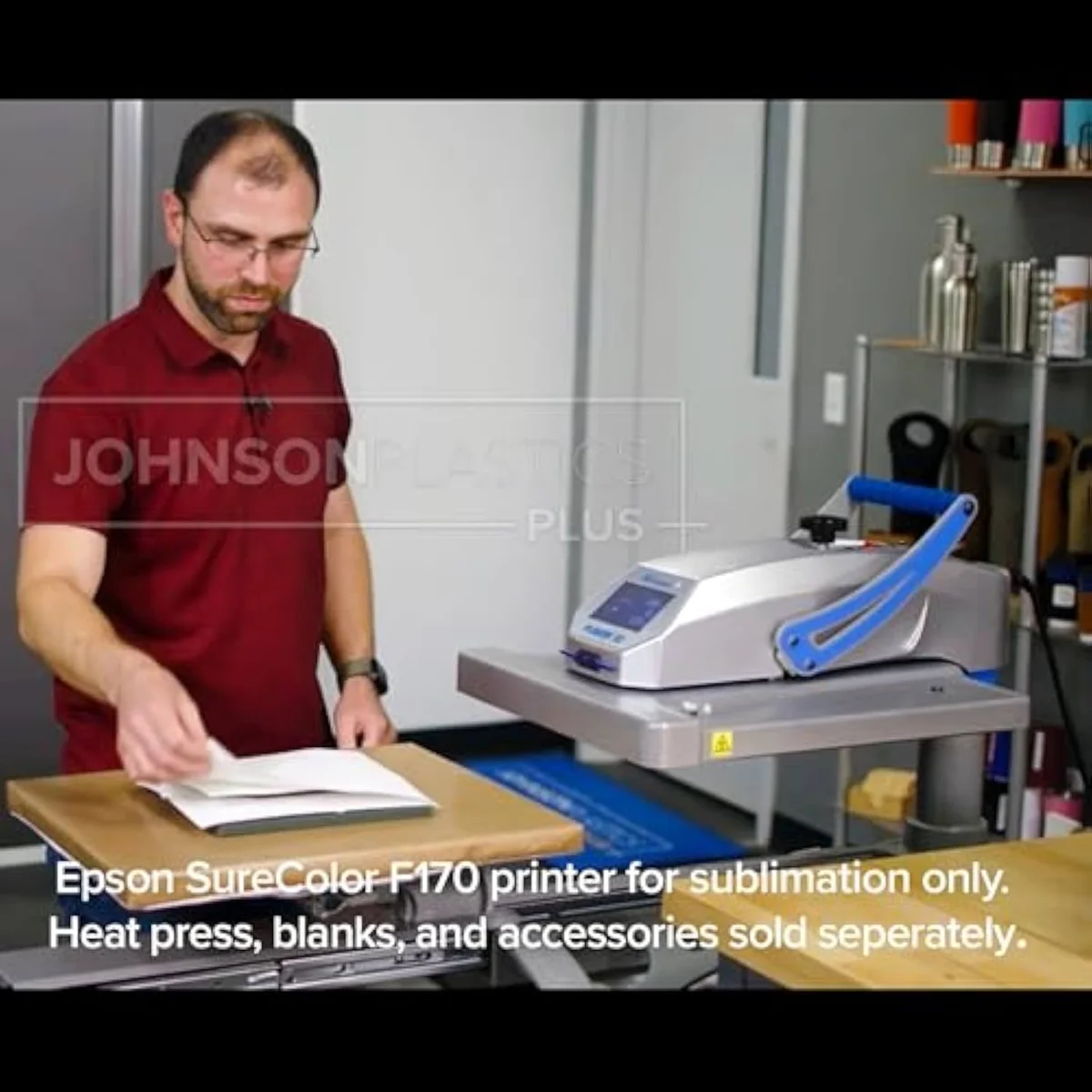 Epson SureColor F170 dye-sublimation printer, angled view showing compact body