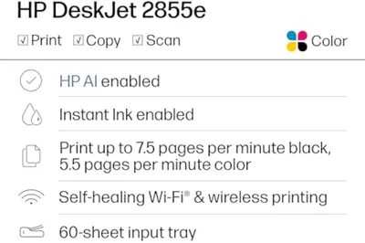 HP DeskJet 2855e - view 2