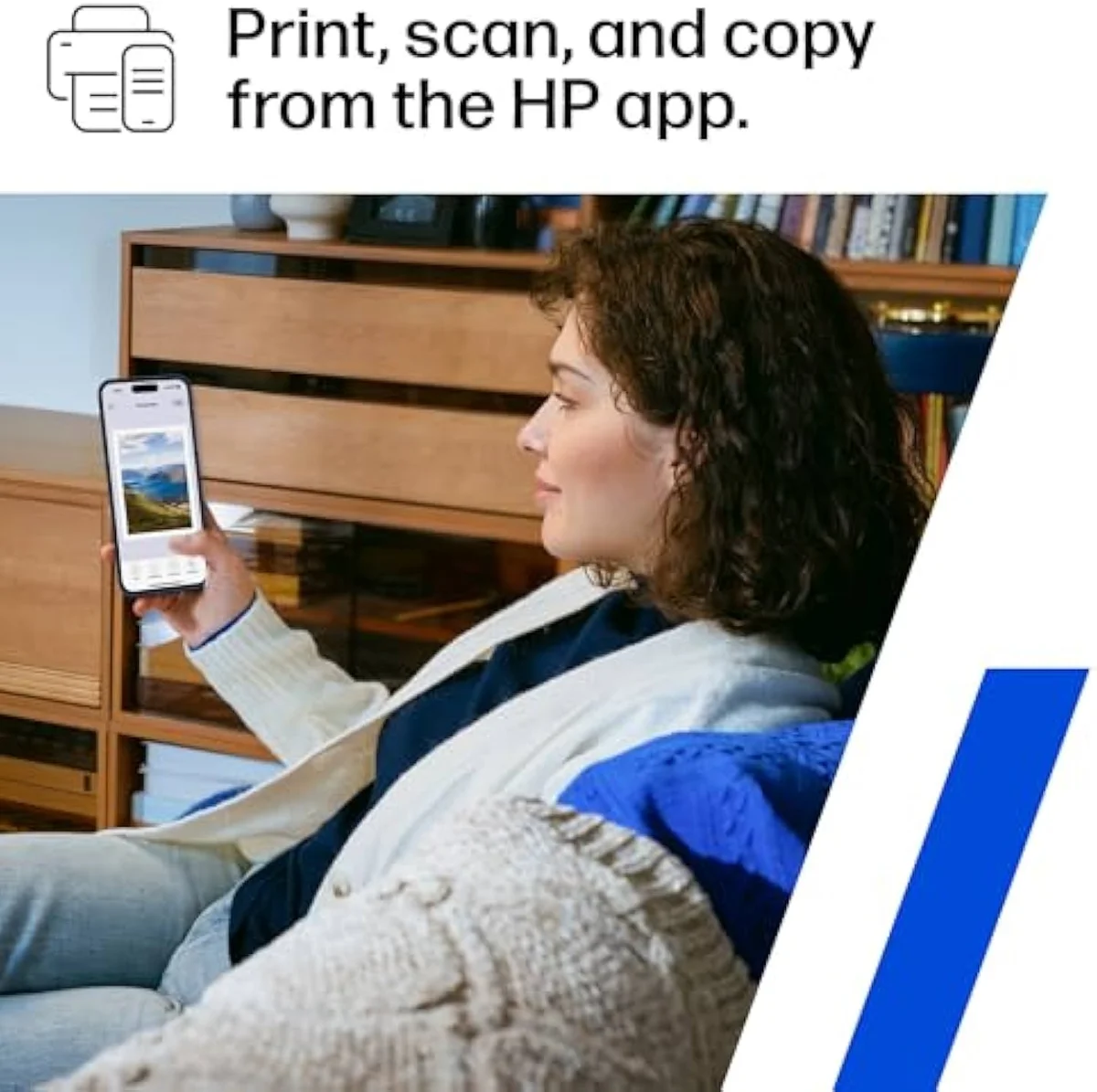 HP DeskJet 4255e compact all-in-one printer, front view — the model that adds an automatic document feeder and auto-duplex over the 2855e