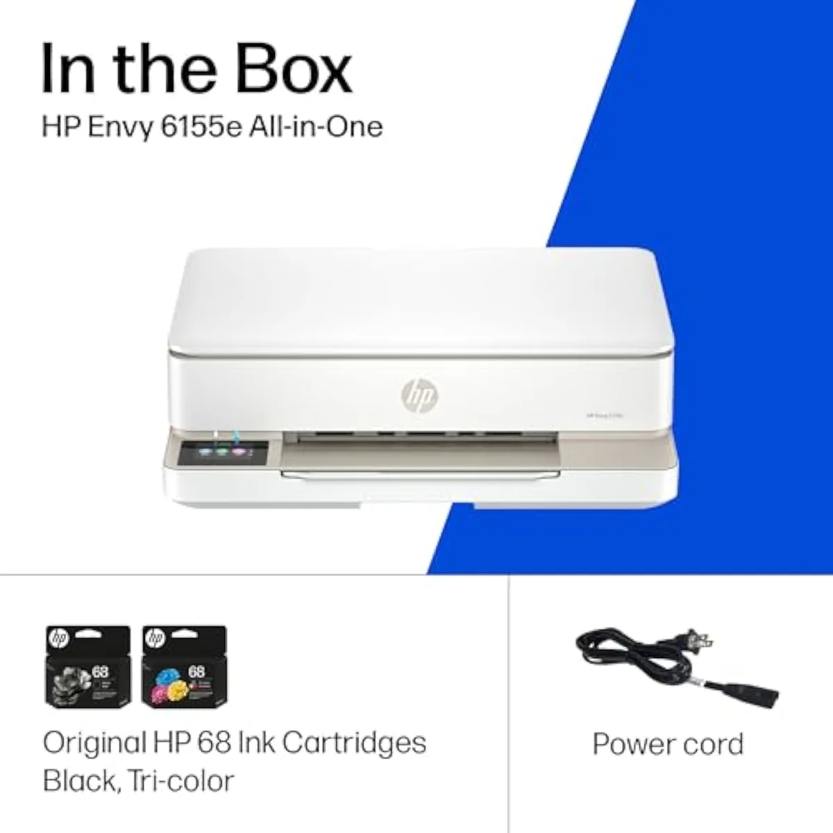 HP Envy 6155e wireless all-in-one inkjet printer, rear connectivity detail