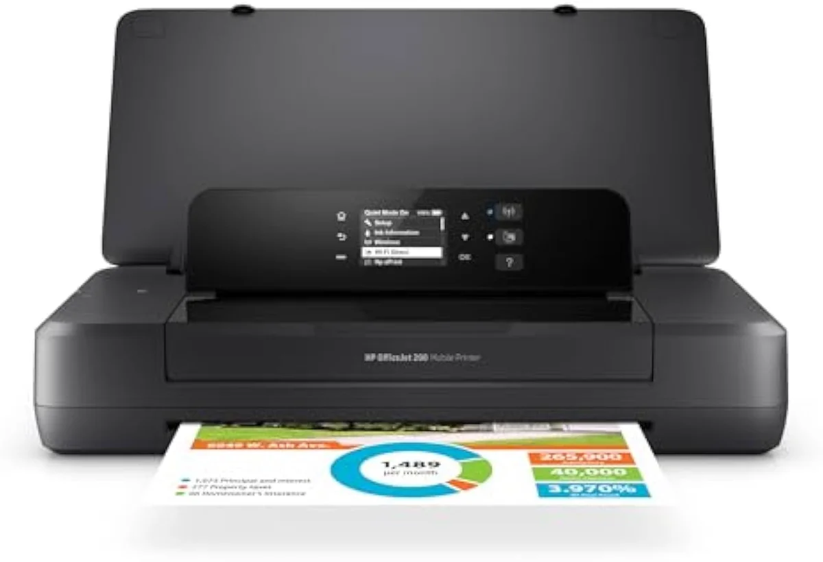 HP OfficeJet 200 portable mobile inkjet printer in black