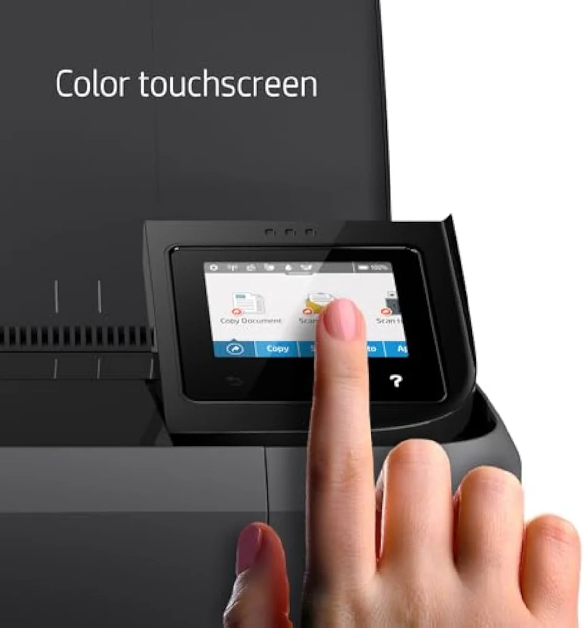 HP OfficeJet 250 colour touchscreen control panel, angled view