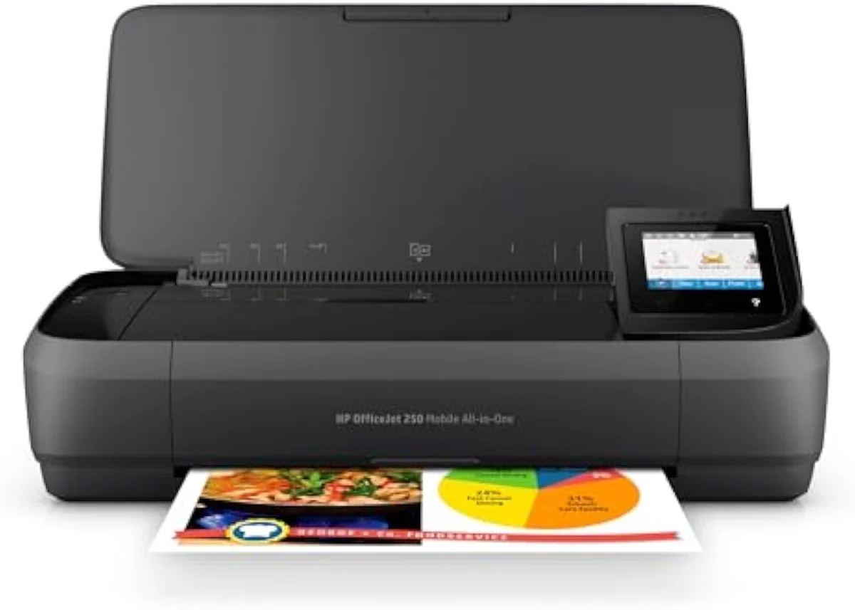 HP OfficeJet 250 mobile all-in-one wireless inkjet printer with scanner and battery
