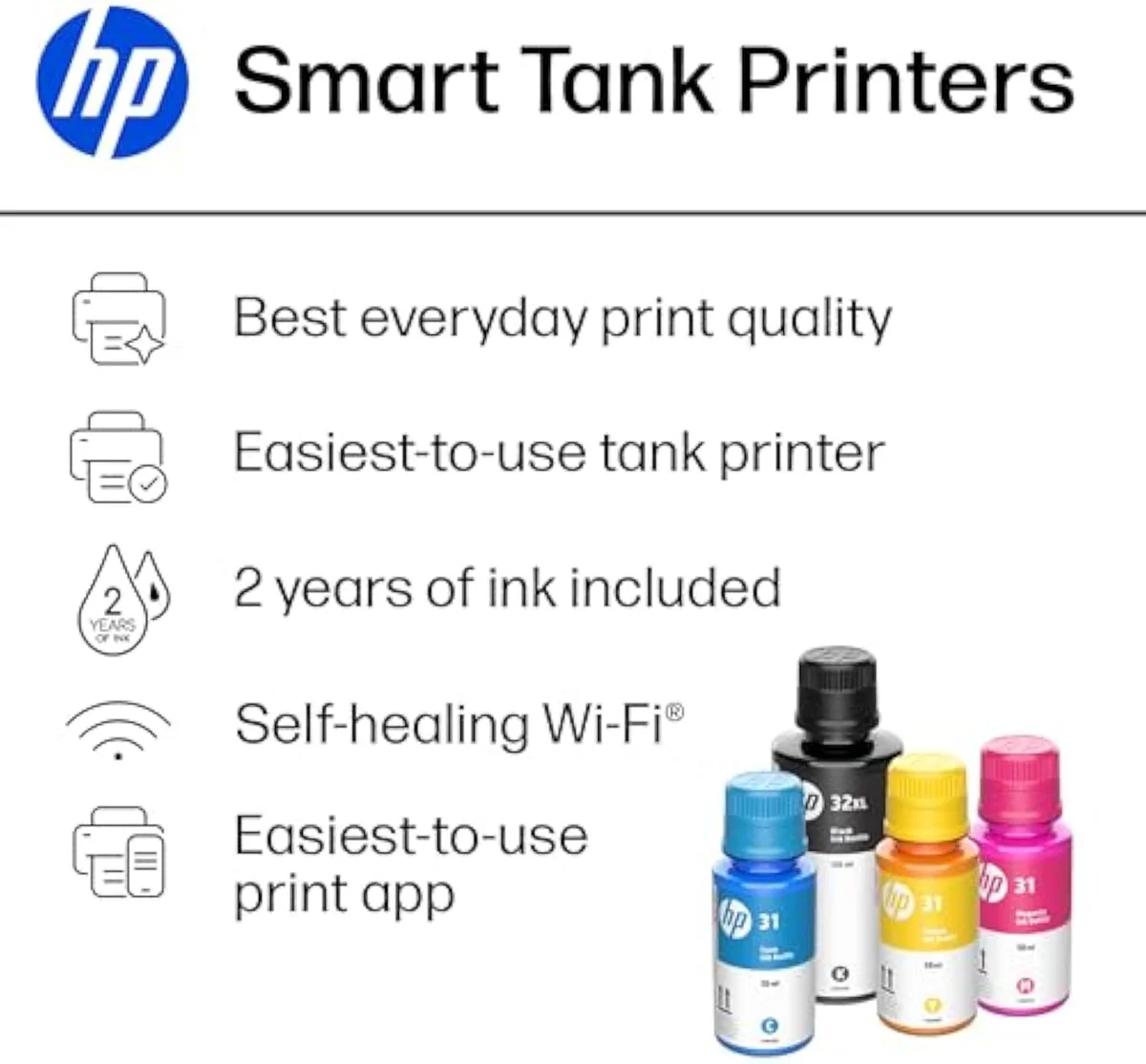 HP Smart Tank 5000 Wireless All-in-One Ink Tank Printer rear view