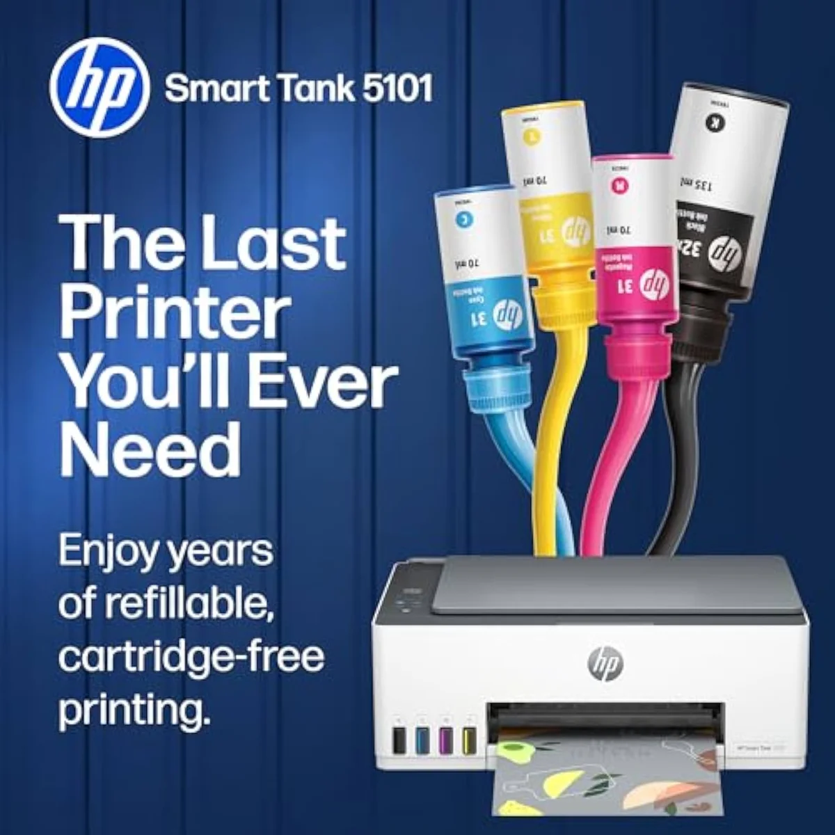 HP Smart Tank 5101 Wireless All-in-One Refillable Printer — our recommended pick